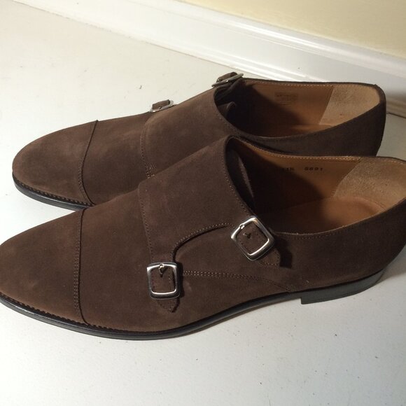 Spier & Mackay Double Monk Suede Shoes US 11.5 Medium New - Picture 6 of 8
